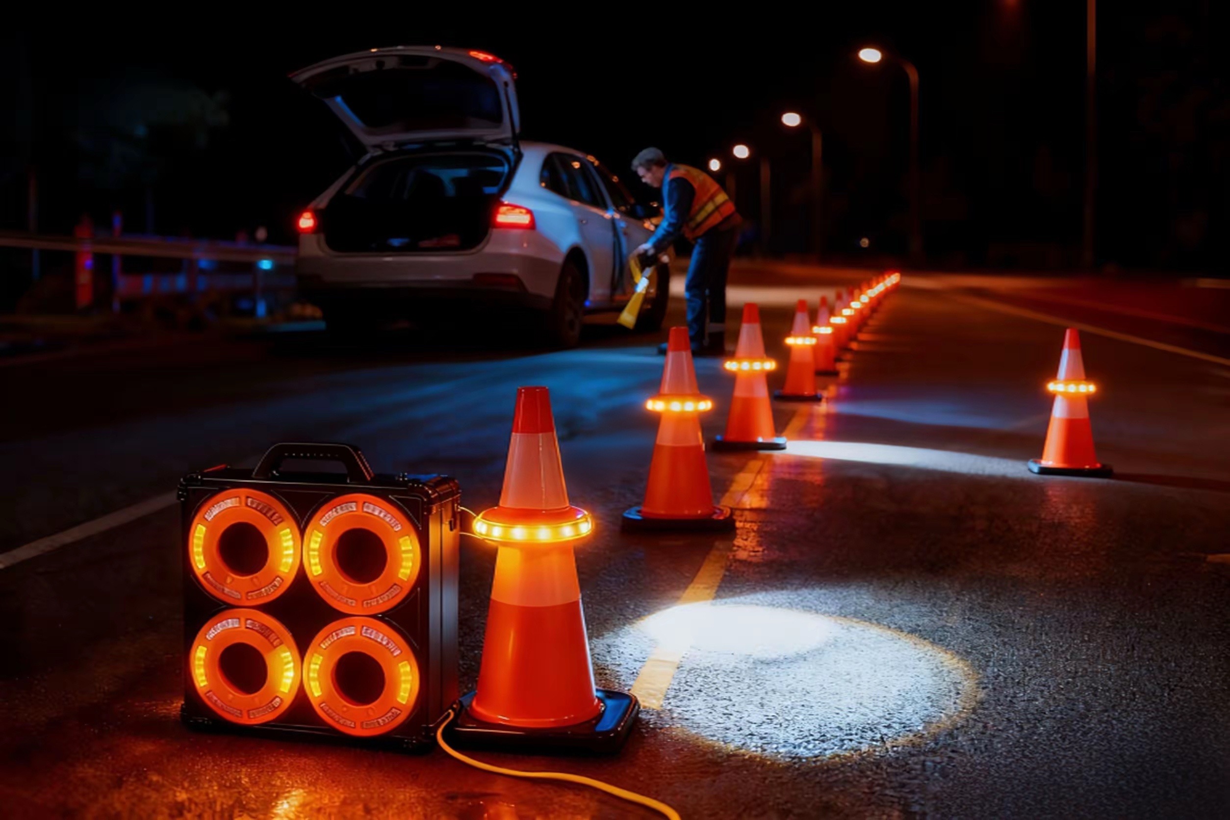 Rechargeable Traffic Cone Light