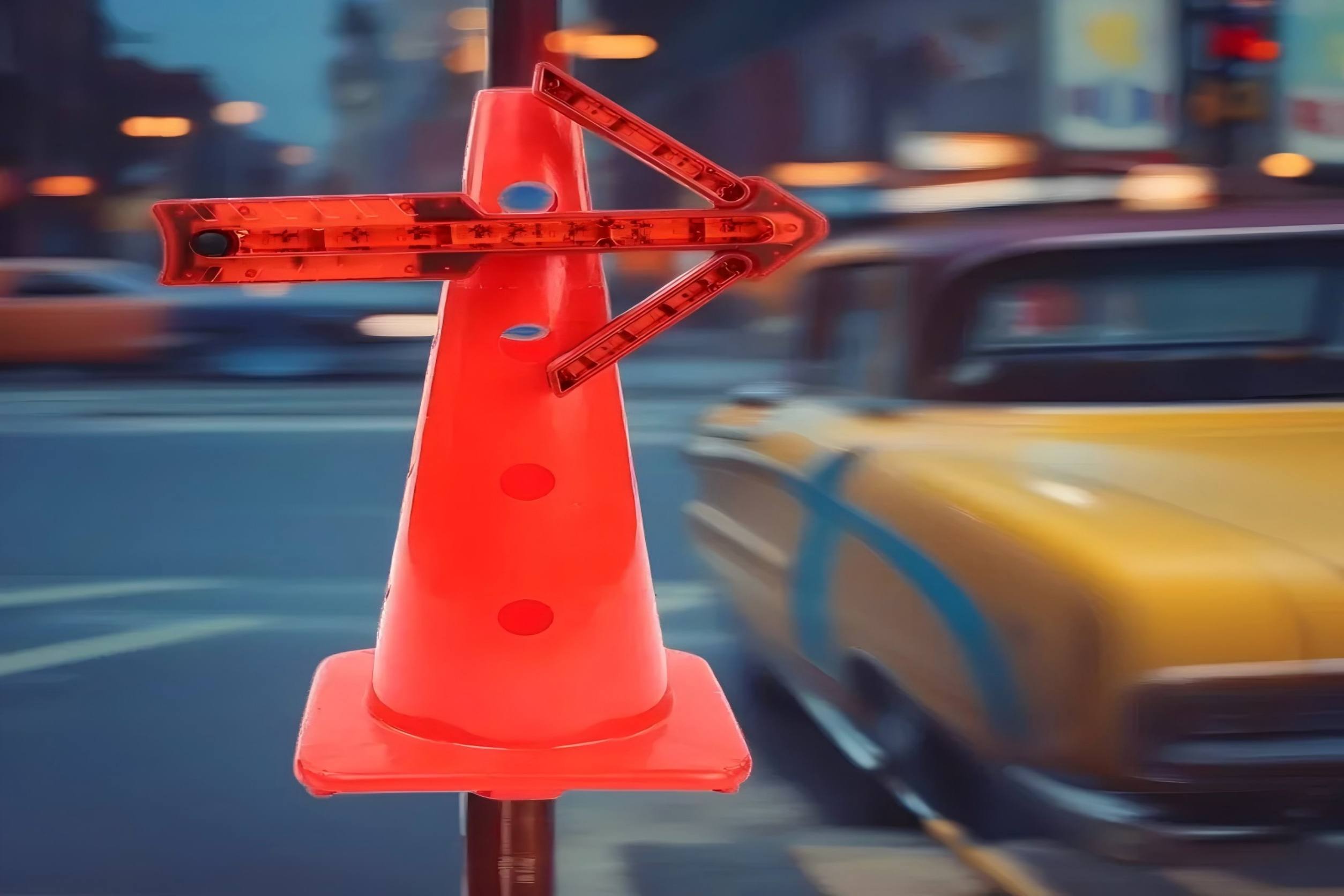 Foldable Arrow Warning Light