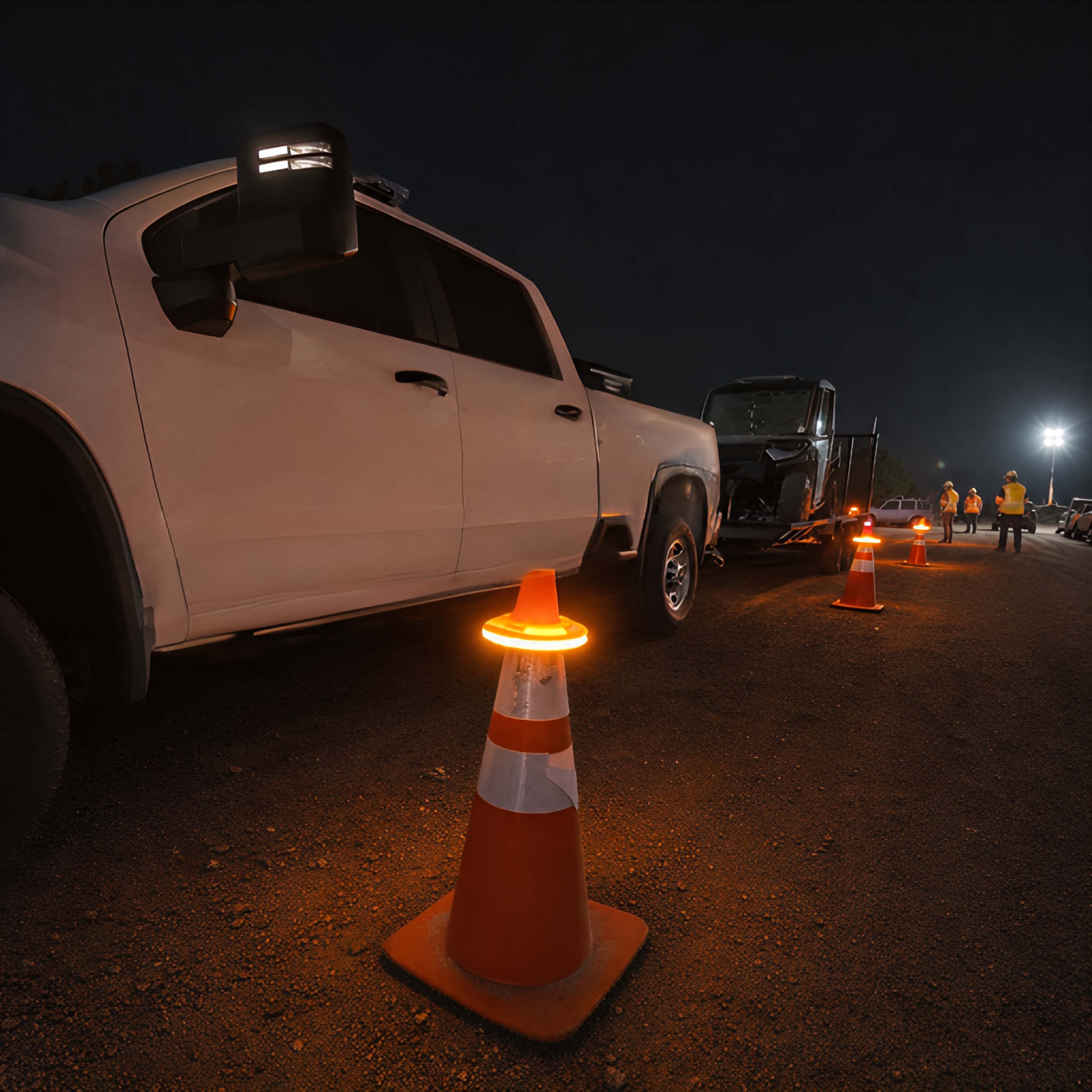 secondary crash roadside warning lights