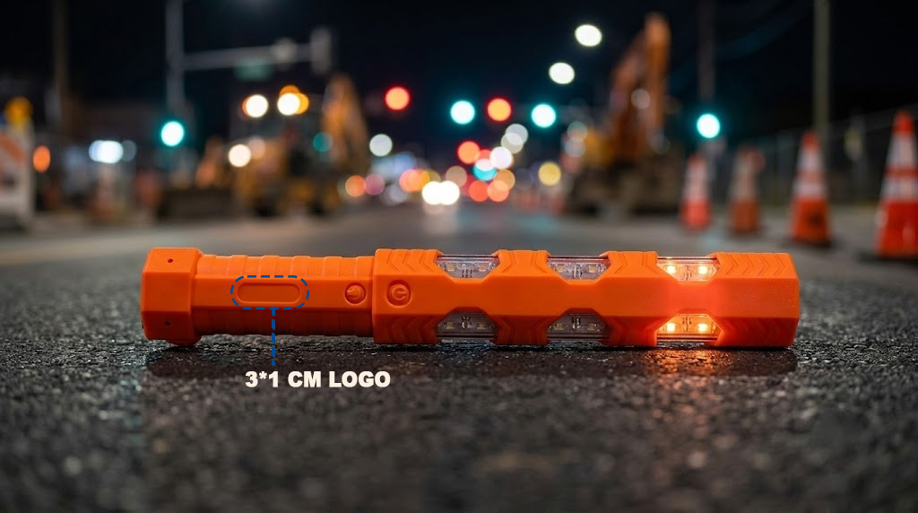 LED traffic wand logo customization zone for OEM fleet and distributor orders