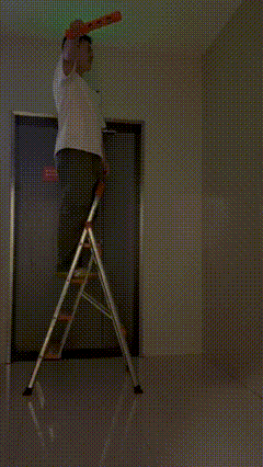 LED traffic baton drop test on pavement from three meters