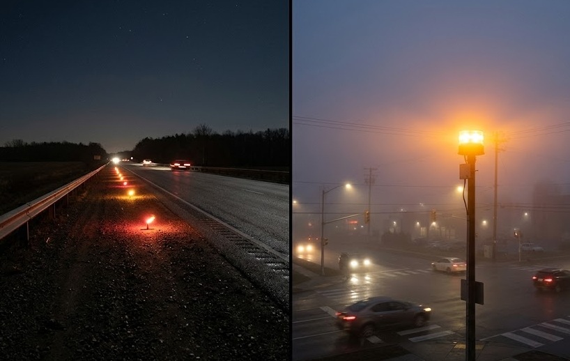 Highway night warning light setup versus foggy urban intersection setup for wholesale fleet kits