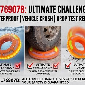 HL76907B Waterproof Safety Light | Shockproof & Crush-Resistant Outdoor LED Warning Lamp