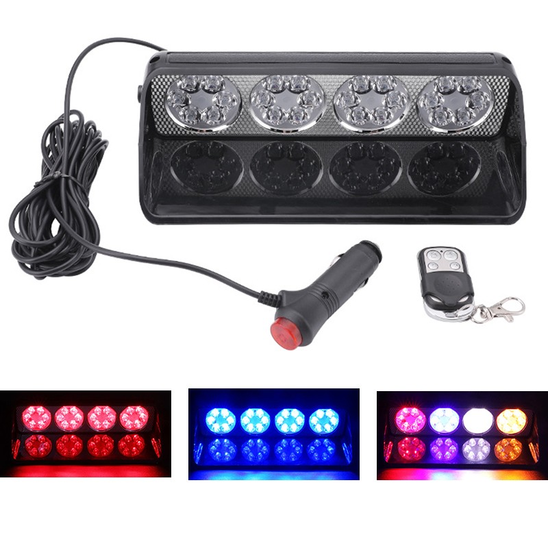 24w LED Warning Light Bar with Suckers Remote Control Available