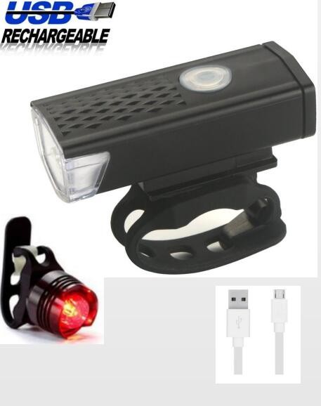 2pcs rechargeable bike front and tail light case