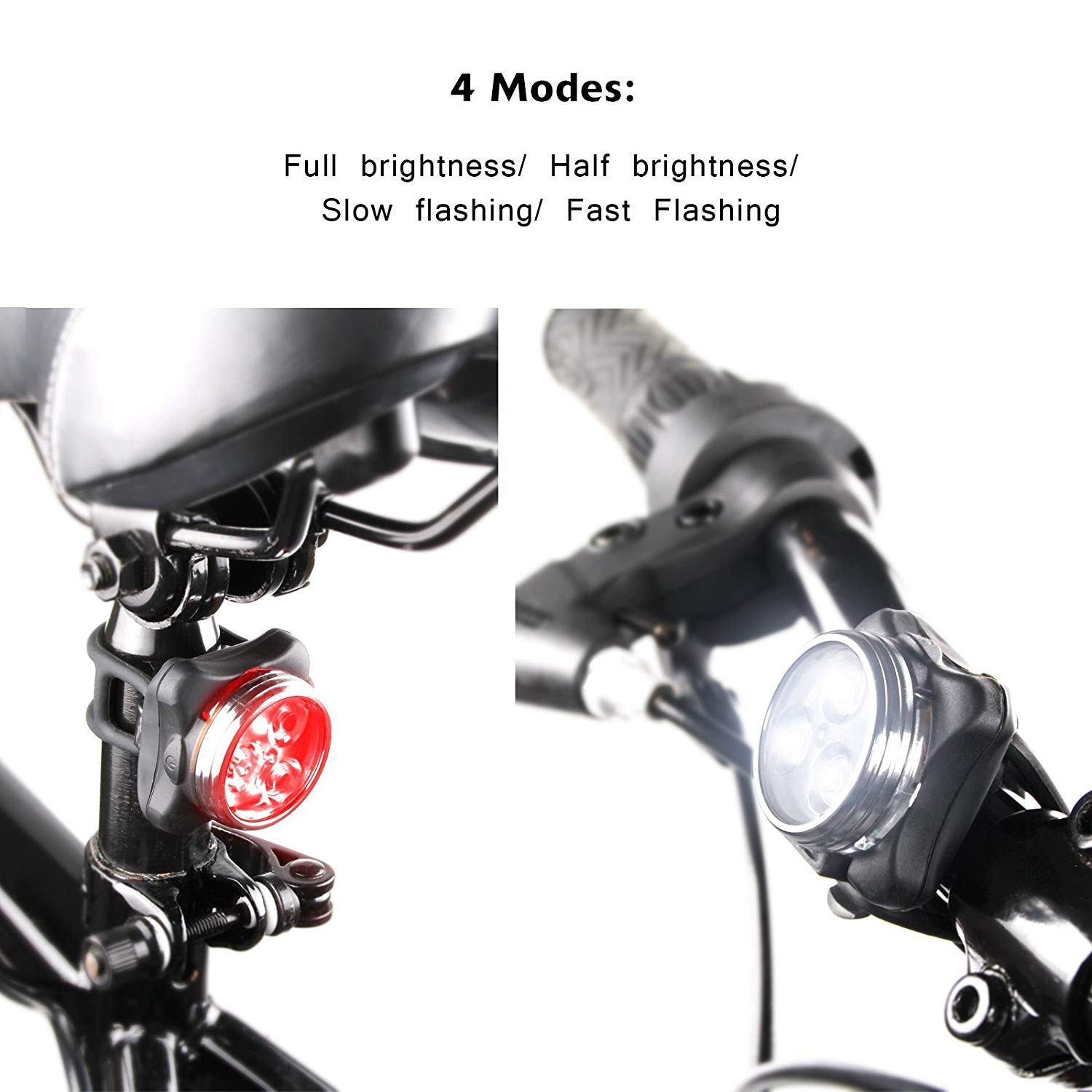 2pcs in one package Recharegable bicycle light