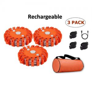 3pack 16 led rechargeable warning light set 3pack 16 led rechargeable warning light set