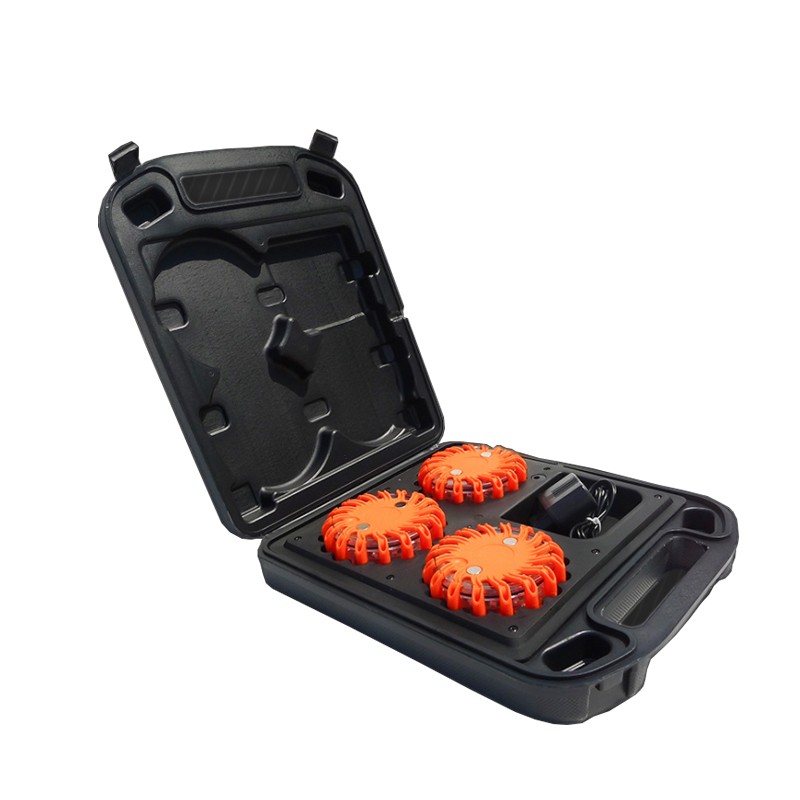 3pcs Traffic Warning Light with Rechargeable Case  