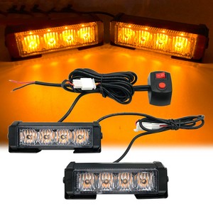4 LED one-to-two car grid flashing warning lights