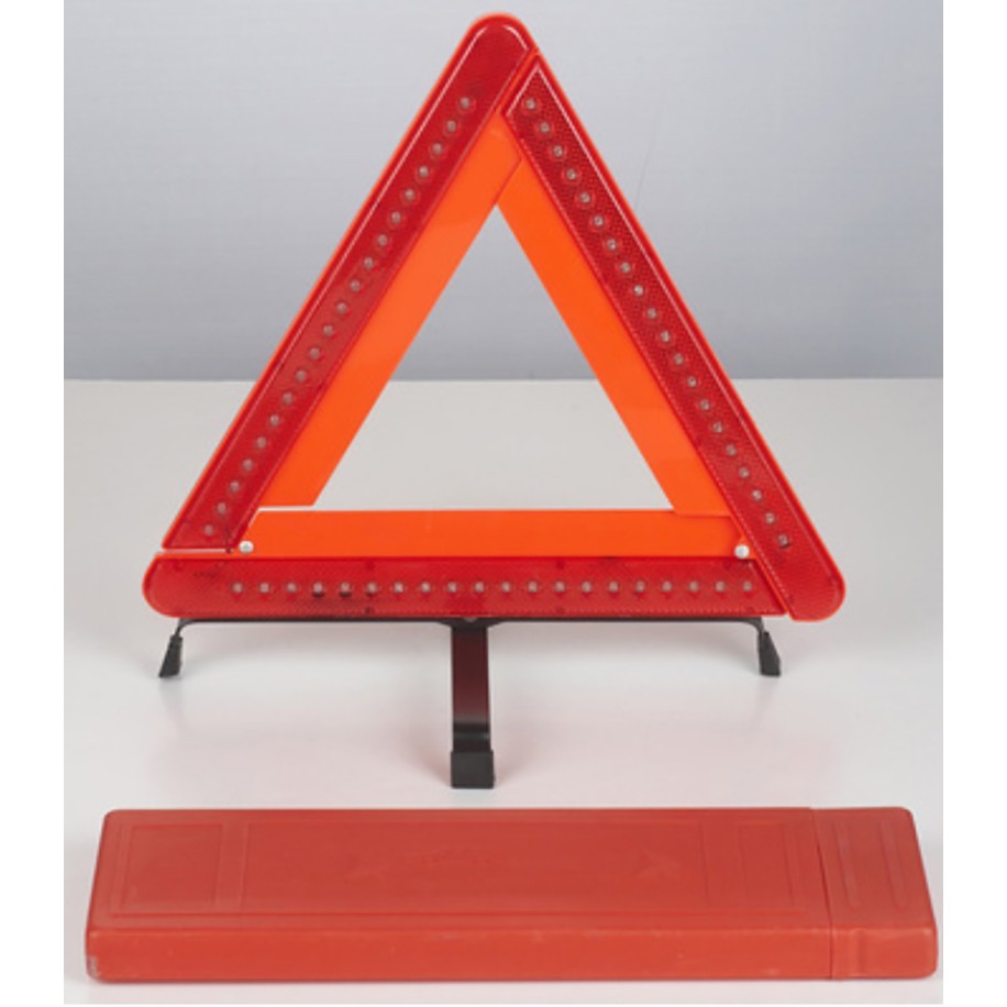 LED Warning Triangle with LED Power by 3AA Battery