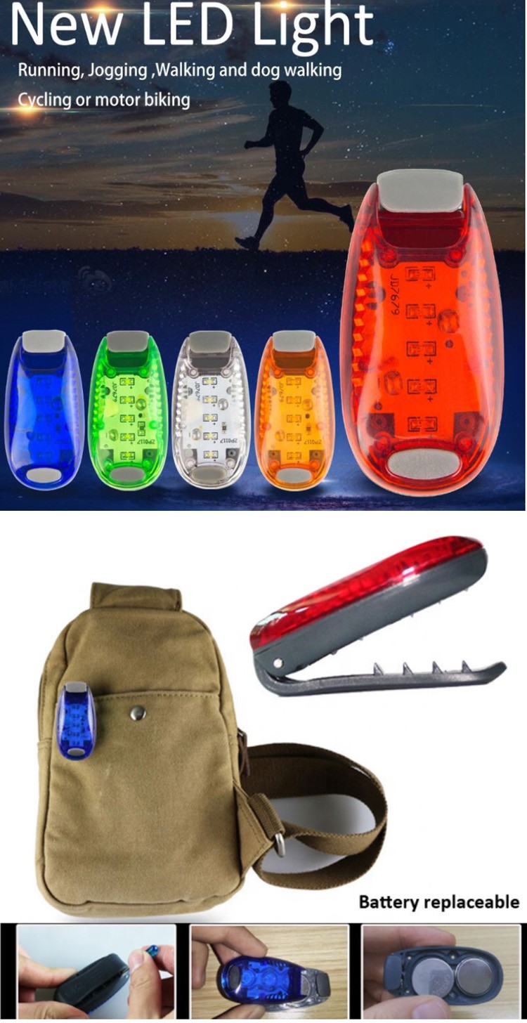 Led night running light with clip