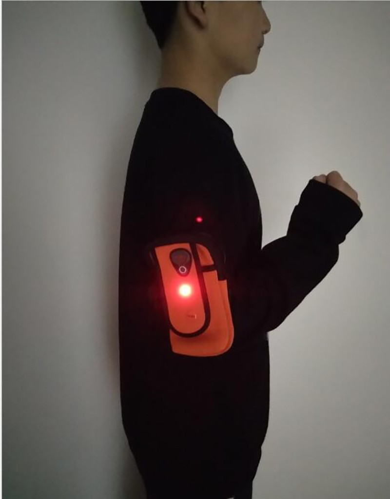 Outdoor Sports Led Arm Pocket with 1pc Warning LED 
