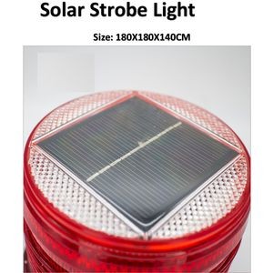 Solar traffic flash strobe beacon with magnet