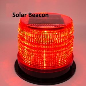 Solar traffic flash strobe beacon with magnet