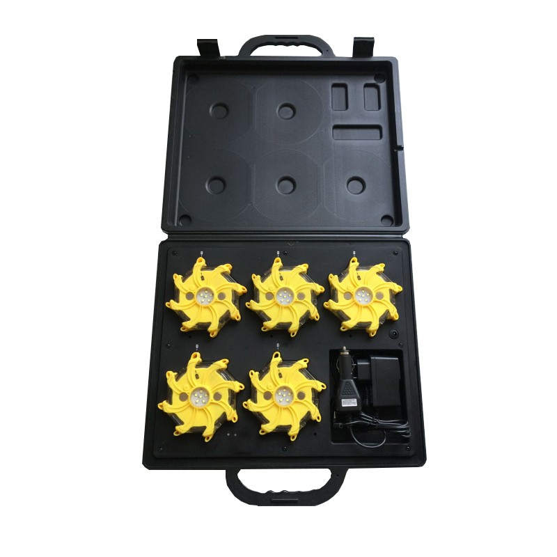 Traffic Warning Light with Rechargeable Case 5pcs a kit 