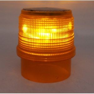 led flashing amber solar traffic light pole
