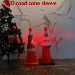 led reflective sleeve warning light for cone