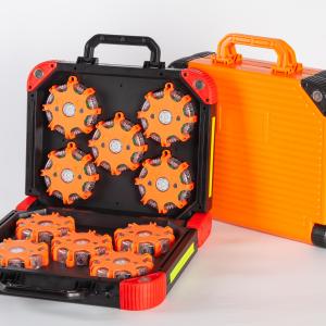 10-Pack Rechargeable Sequential LED Hazard Warning Lights for Road & Vehicle Safety